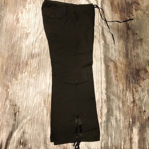 Dressy pinstriped capris